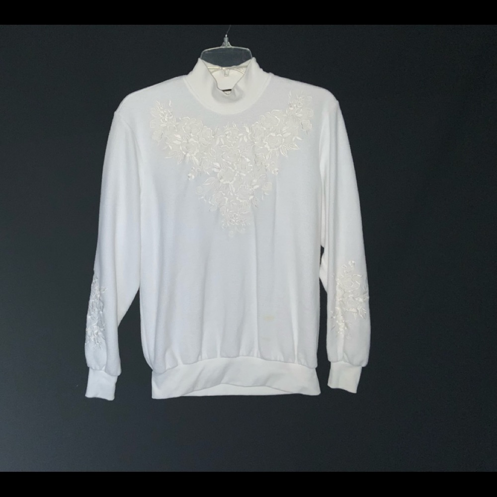 Vintage Floral Stitch Turtle Neck! One of a Kind!